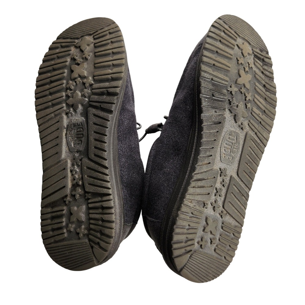 HEYDUDE Wally Warmth Mens 10 Charcoal Sherpa Lined Slip On Casual Shoes Gray - Picture 5 of 7